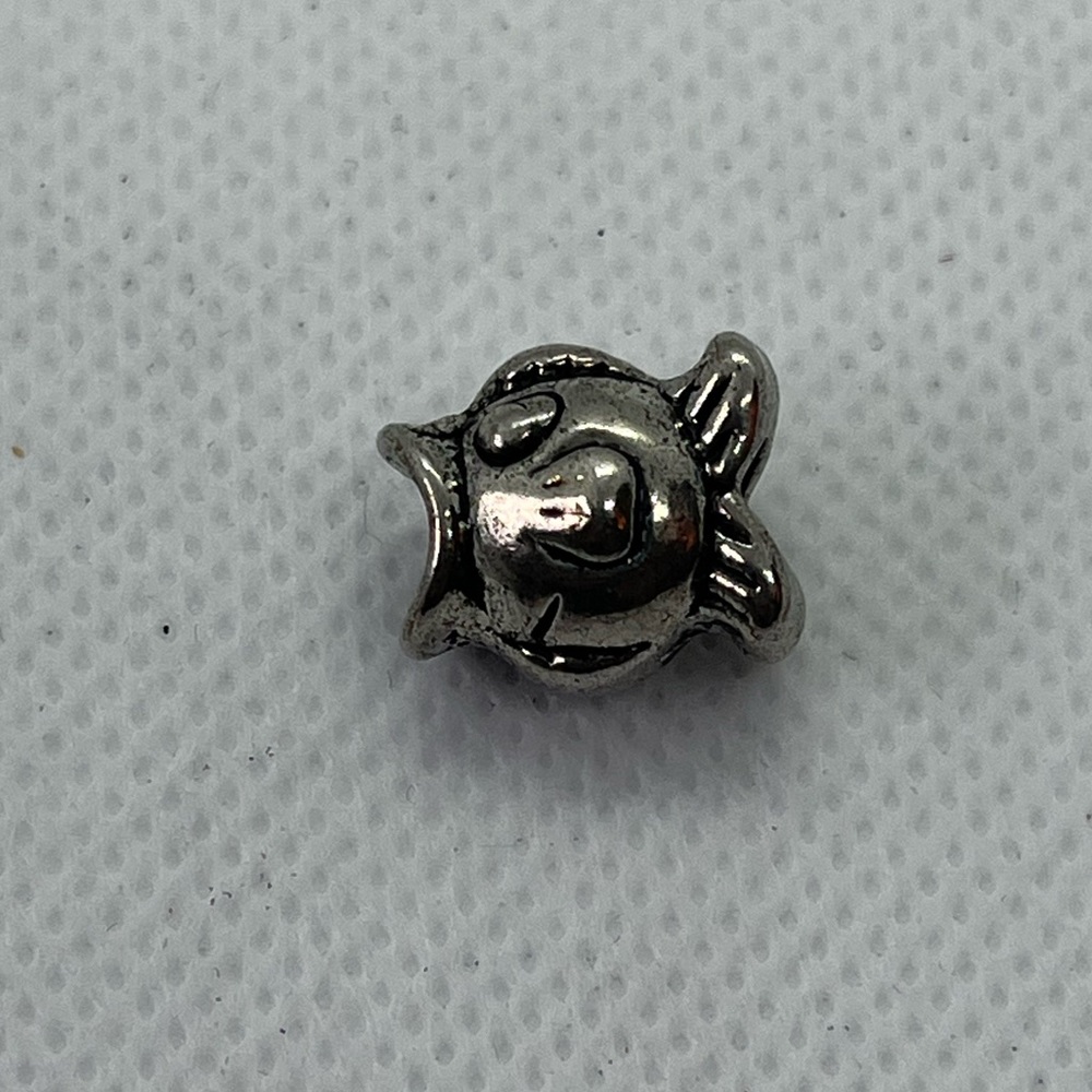 Calvas silver fashion plated wide mouth fish bracelet charm